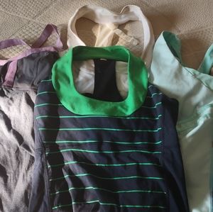 4 Lululemon tanks size 8